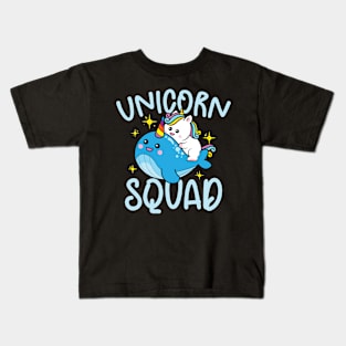 Unicorn Squad - Funny Unicorn and Narwhal Kids T-Shirt